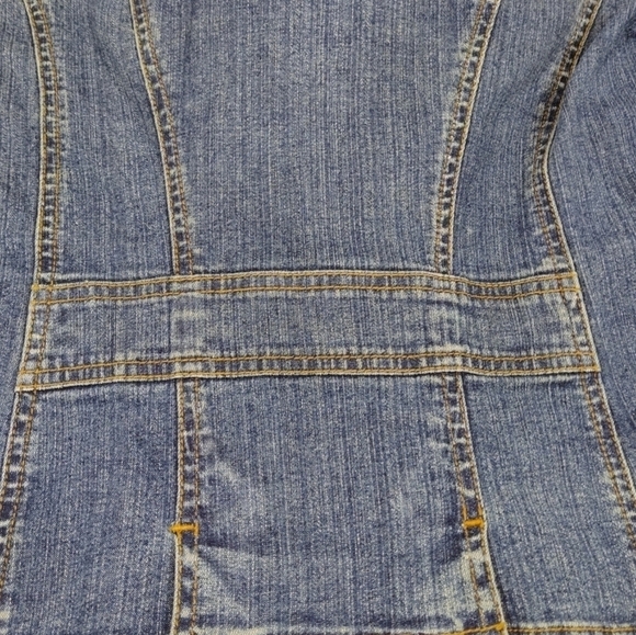 St John's Bay Petite Stretch women's blue jeans jacket Size:S/P - Picture 7 of 8